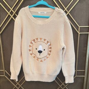 Campure Lion Sweater with 2 buttons on shoulder - EUC - 6y